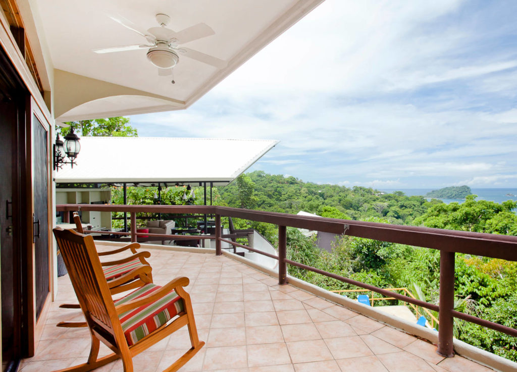 The huge balcony outside the living room is the perfect space for entertaining and watching wildlife.