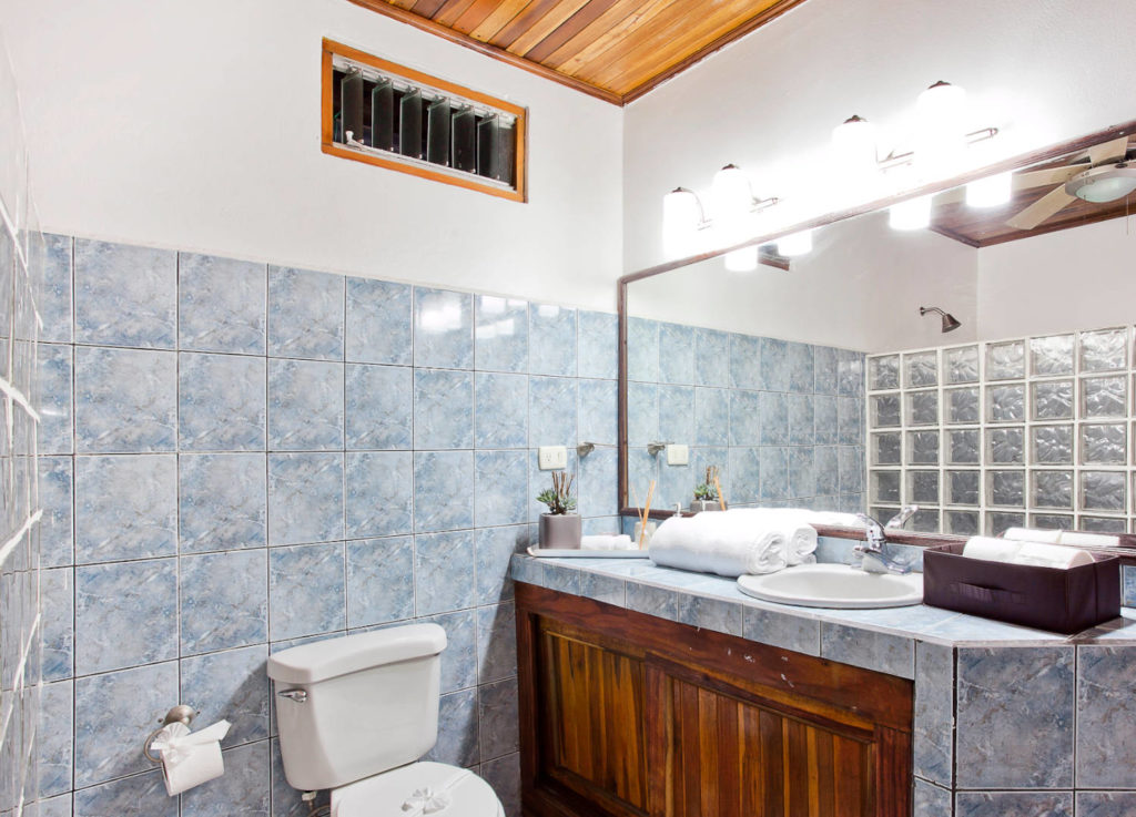 Each bathroom is uniquely decorated in its own style. The attention to detail throughout the villa is incredible.