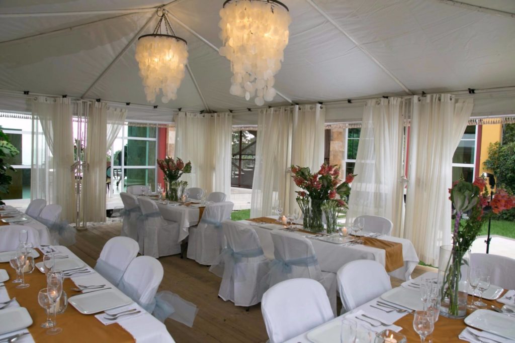 Our wedding planners can organize your special day with an amazing events tent set up.