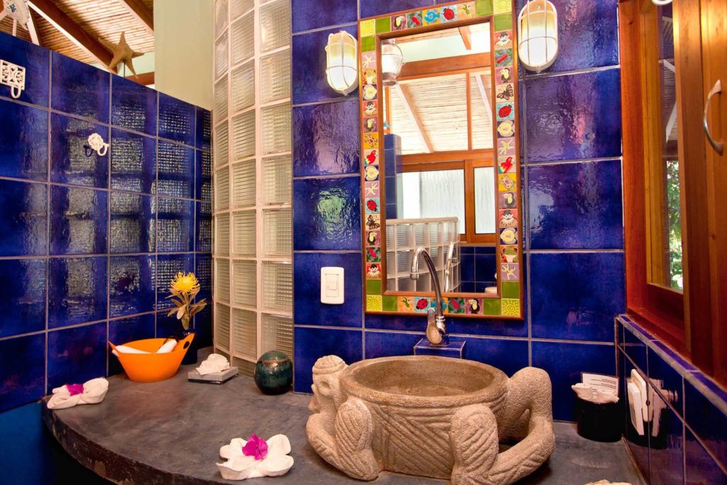 Beautiful thoughtful tropical designs are found throughout the villa even in the bathrooms.