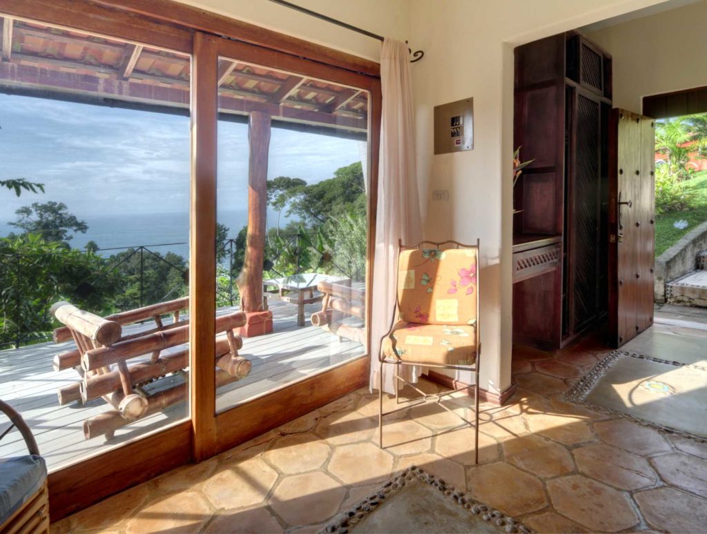 The guesthouse bedrooms have a terrace and stunning views.