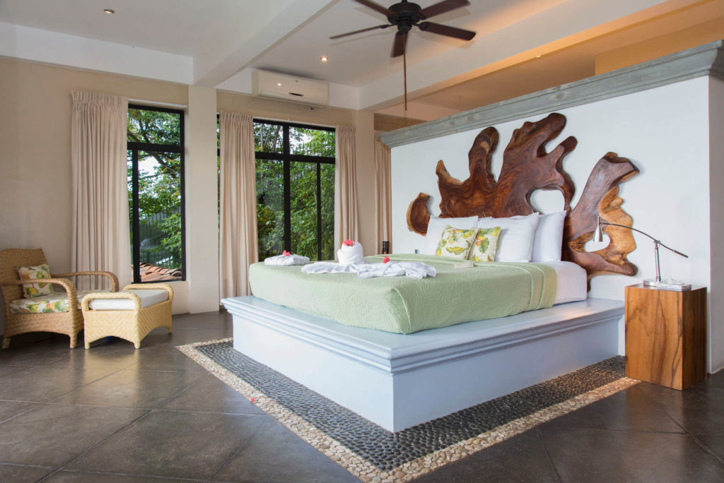 Wake up each morning to an incredible ocean view from the huge master bedroom of this luxury villa.