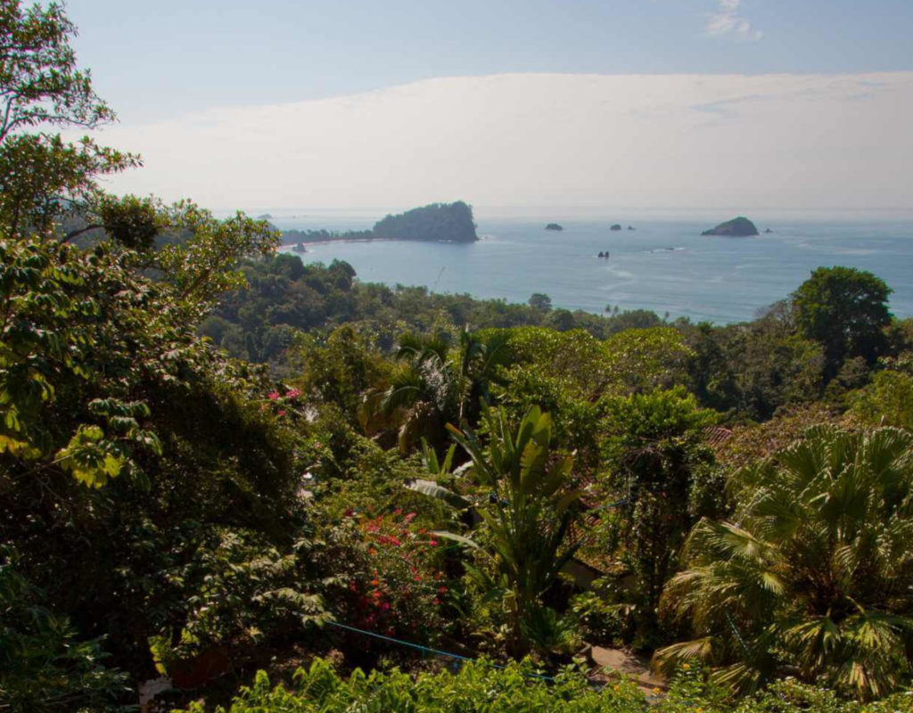 The view of the Manuel Antonio coastline from the pool is truly breathtaking.