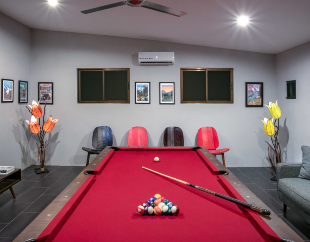The games room is a great place to hangout and play some pool.