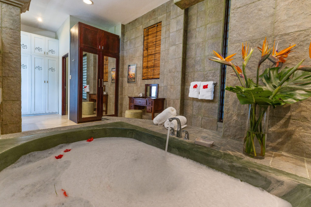 Pamper yourself in this spacious bathtub, designed for your ultimate luxury comfort.