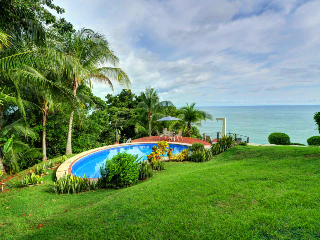 A poolside paradise with endless views.