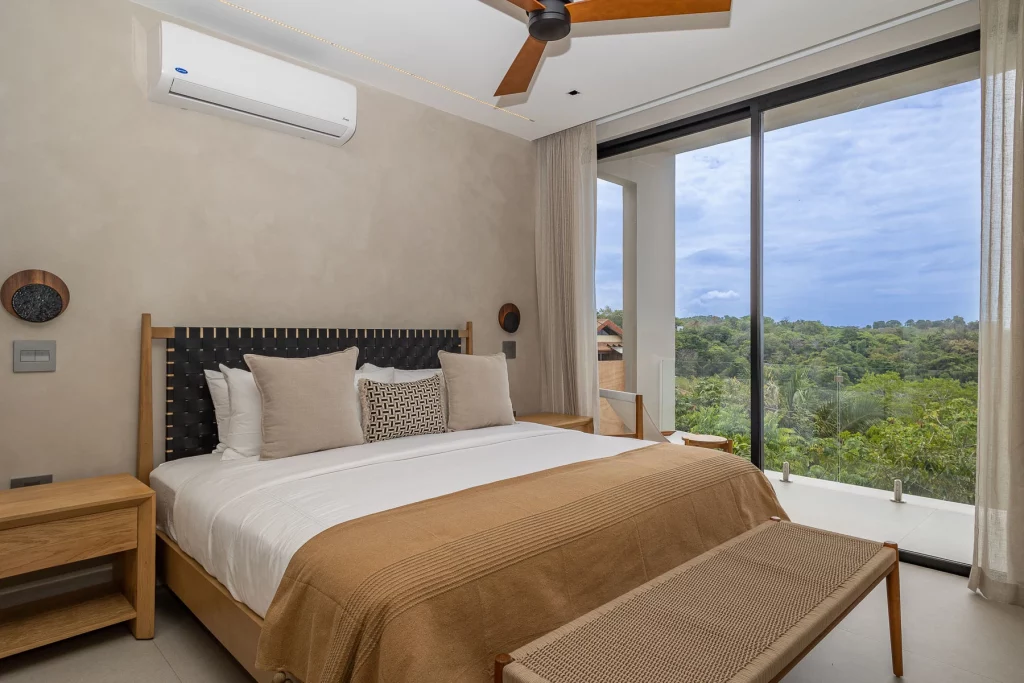 All six bedrooms are equipped with air conditioning, ensuring a comfortable sleep on warmer nights.
