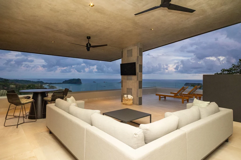 Enjoy unparalleled ocean vistas of Manuel Antonio from almost every floor of this vacation villa.