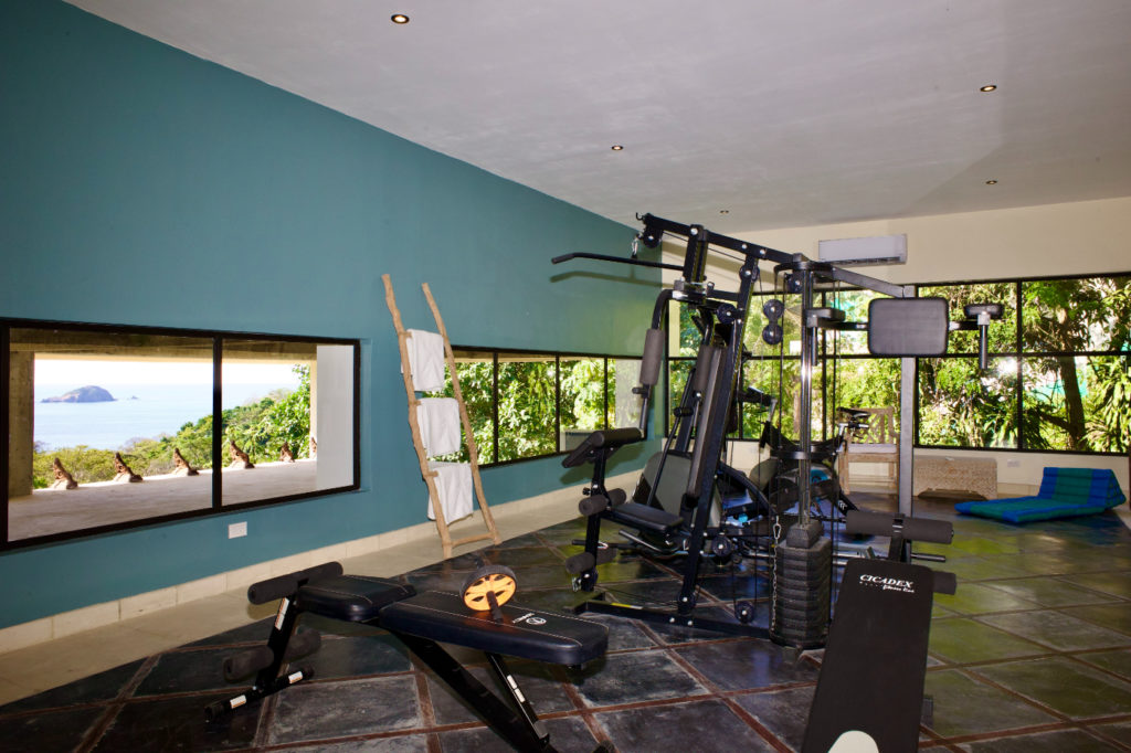 The air-conditioned gym with enough views for inspiration.