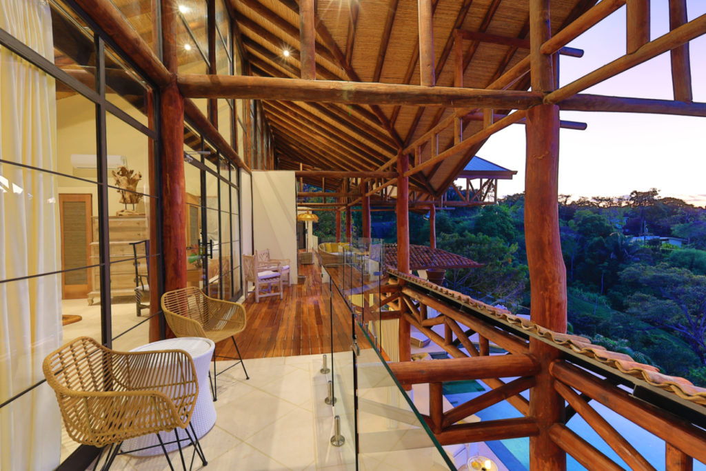 Tucked in the rainforest of Manuel Antonio, the villa features multiple balconies with amazing panoramic views.