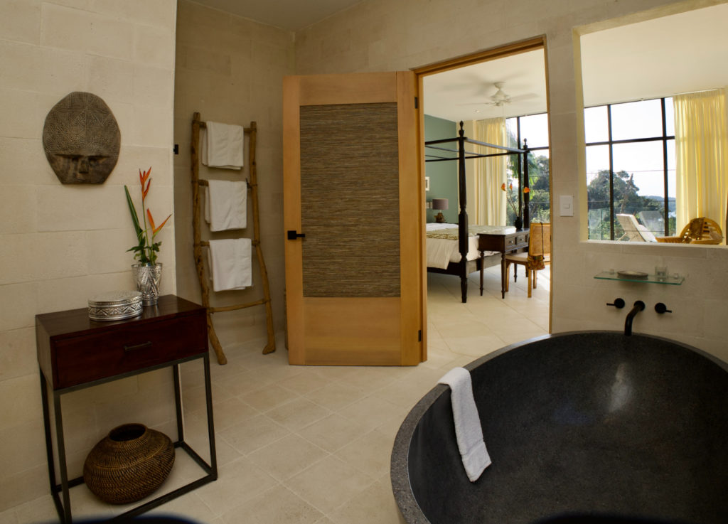 Each room boasts charmingly adorned full ensuite bathrooms.