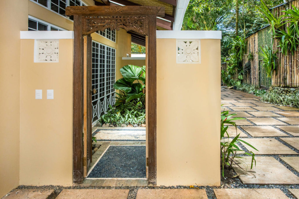 Hand-carved details outside the entrance give a hint of the beautiful features within.