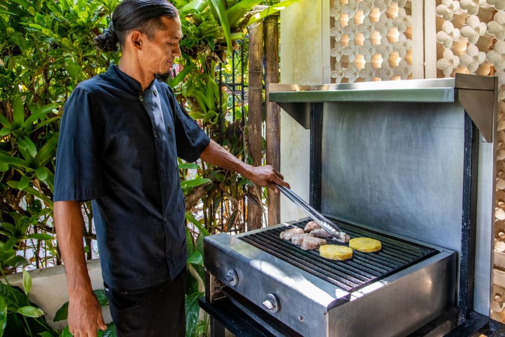 Your private chef can cook up a storm at the barbecue!