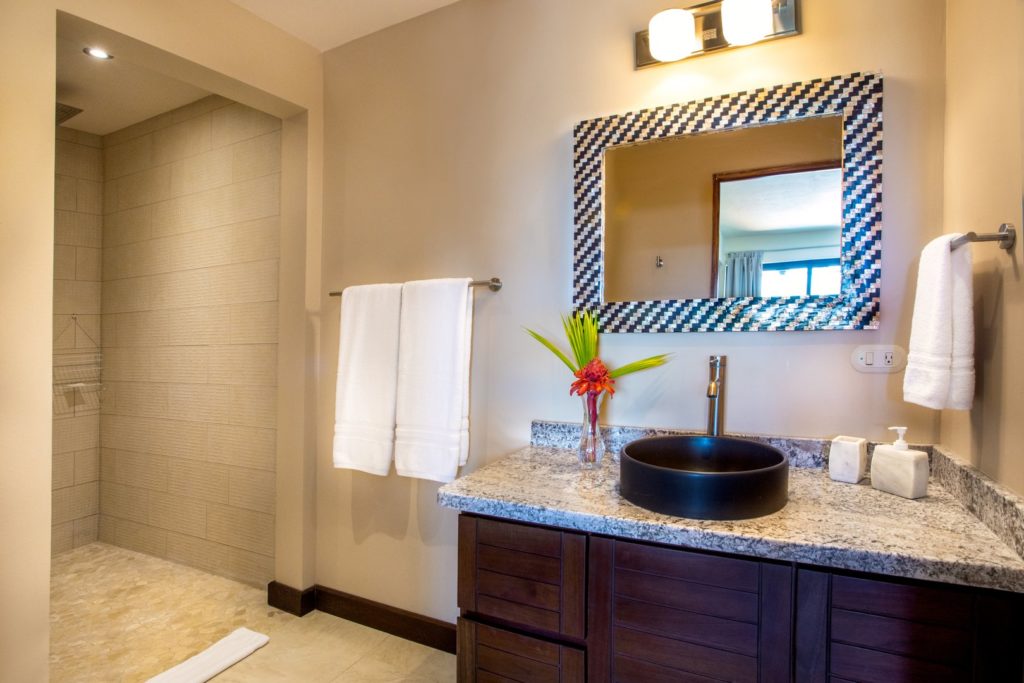 All of the bathrooms have a unique design and are beautifully decorated and furnished.